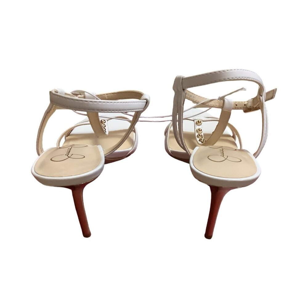 Jessica Simpson Size 10 Nrova3 White & Gold Strappy Heel Sandal. New No Tags - Picture 5 of 7